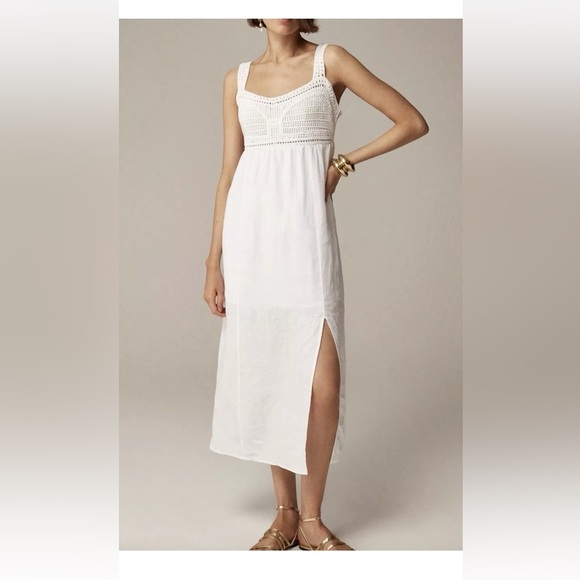 J. Crew Dresses & Skirts - NWT JCrew crochet- top midi Dress sz L